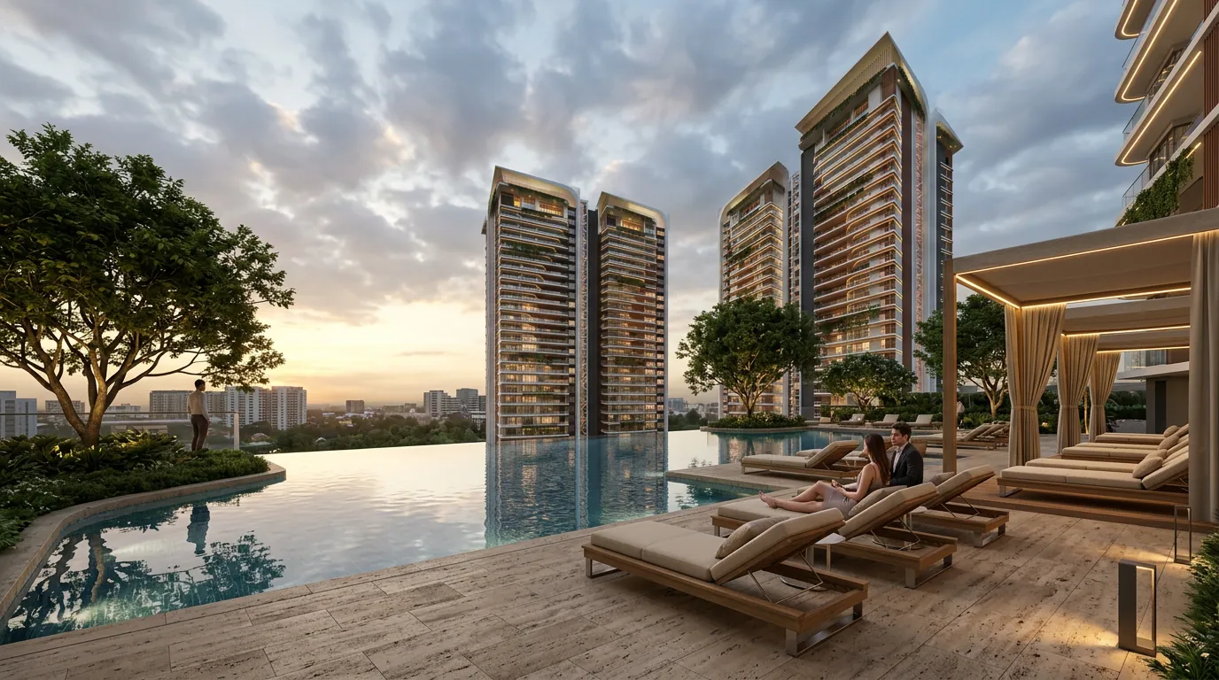 Rooftop infinity pool and sun deck